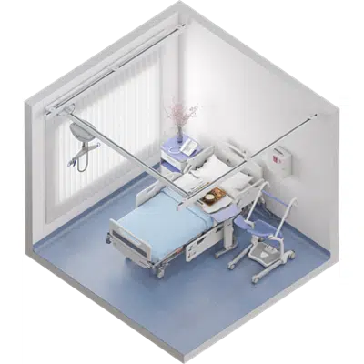 afbeelding voor Patient room with ceiling lift