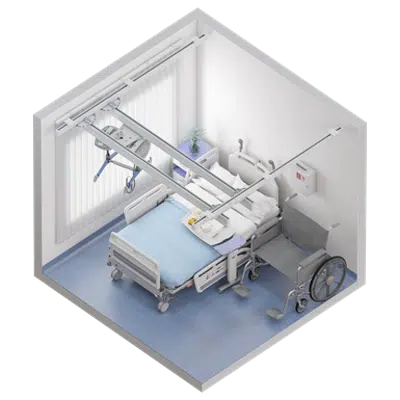 imazhi i Bariatric patient room with ceiling lift