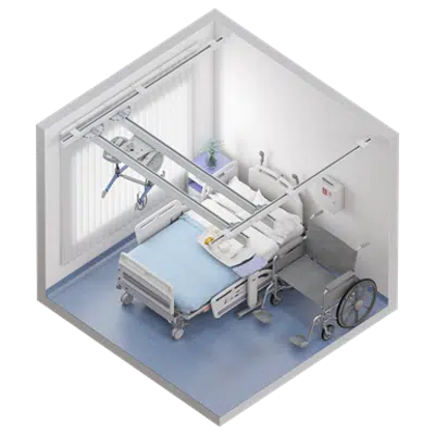 afbeelding voor Bariatric patient room with ceiling lift