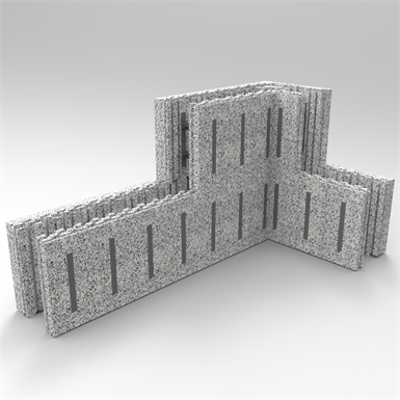 Climablock, Insulating Concrete Form ICF Building System in TWINPOR® EPS图像