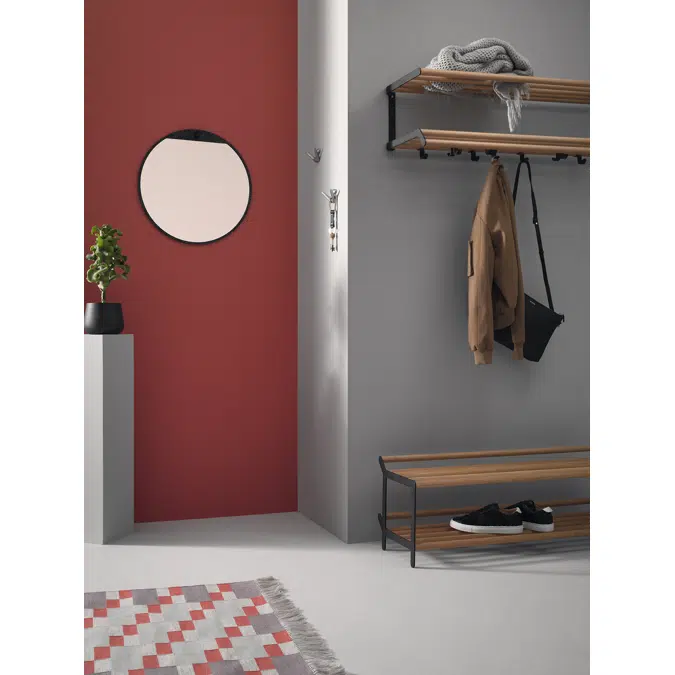 Tamburin Wandgarderobe mit Hutablage