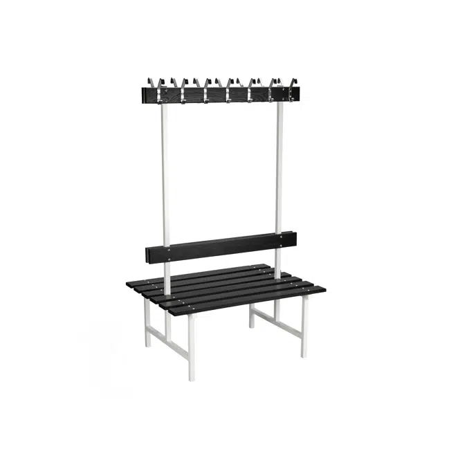 Bench 69 - double bench with hook and backrest