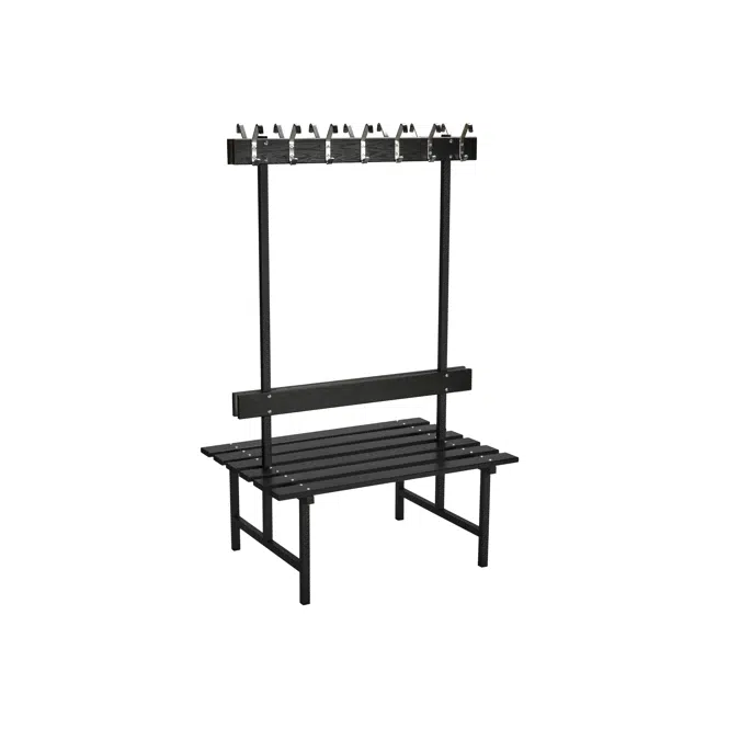 Bench 69 - double bench with hook and backrest