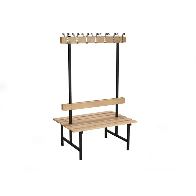 Bench 69 - double bench with hook and backrest