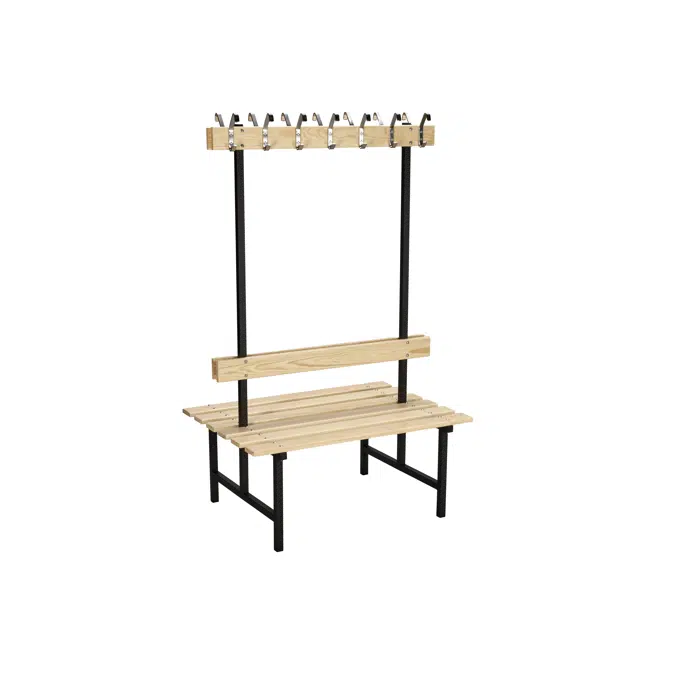 Bench 69 - double bench with hook and backrest