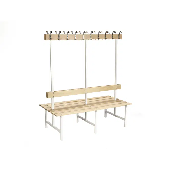 Bench 69 - double bench with hook and backrest