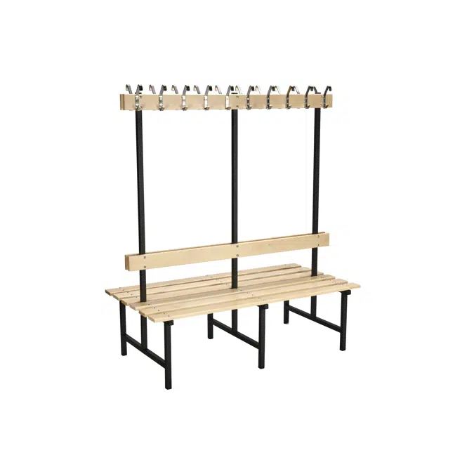 Bench 69 - double bench with hook and backrest