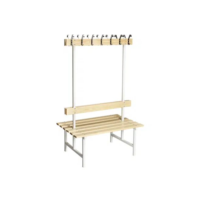 Bench 69 - double bench with hook and backrest