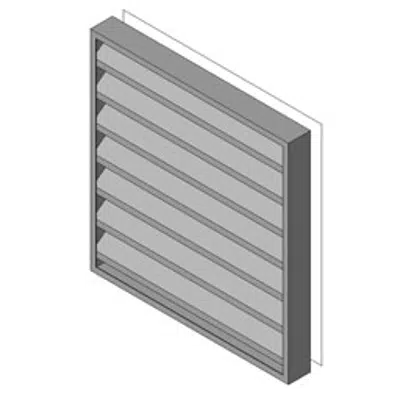 afbeelding voor Reliable-Stationary Heavyline Louver-4375BW125