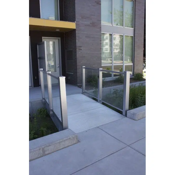 Aluminum Tempered Laminate Glass Railing