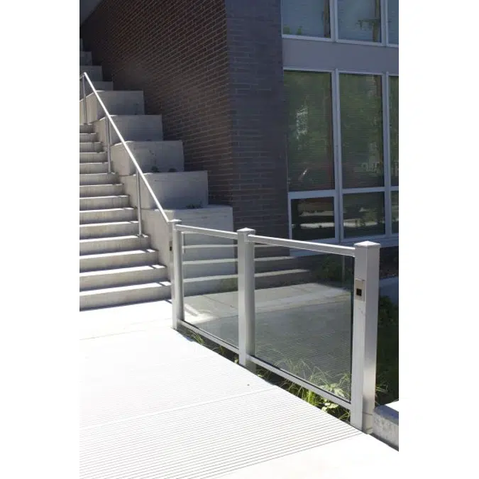 Aluminum Tempered Laminate Glass Railing