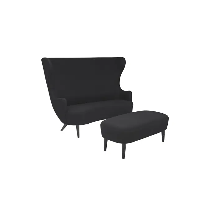 Wingback Long Ottoman