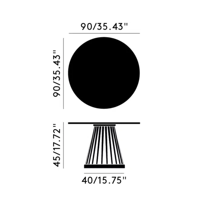 Fan Table 90cm