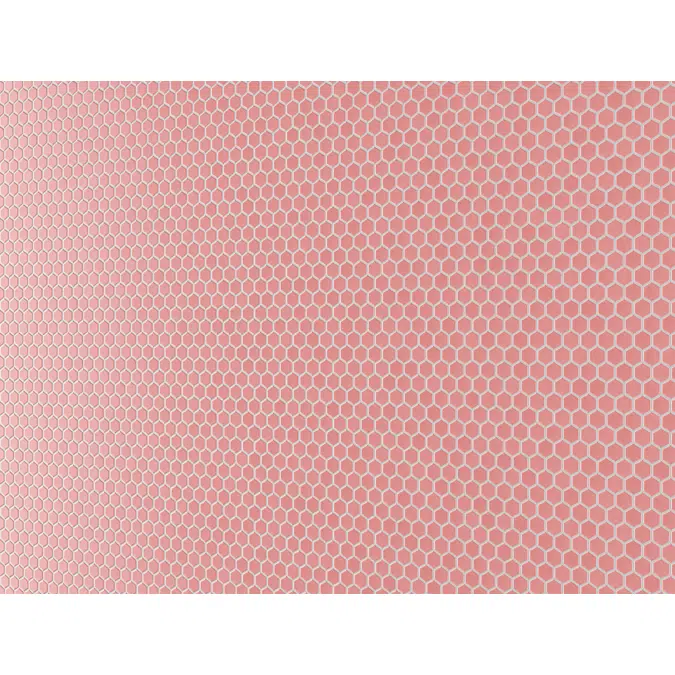 Malla hexagonal rosa satinada33x33 cm