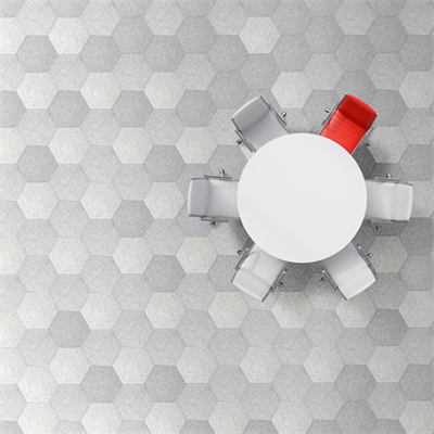 изображение для  Hexagon terrazo dark gray  Side 200 mm