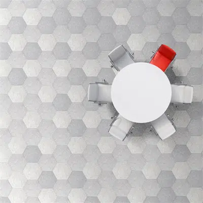 imagem para  Hexagon terrazo dark gray  Side 200 mm