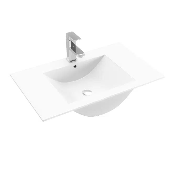 Lavamanos de placa blanco 76 x 46 cm