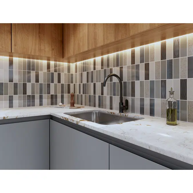 Malla bout 3D geo grey 300 x 300 mm