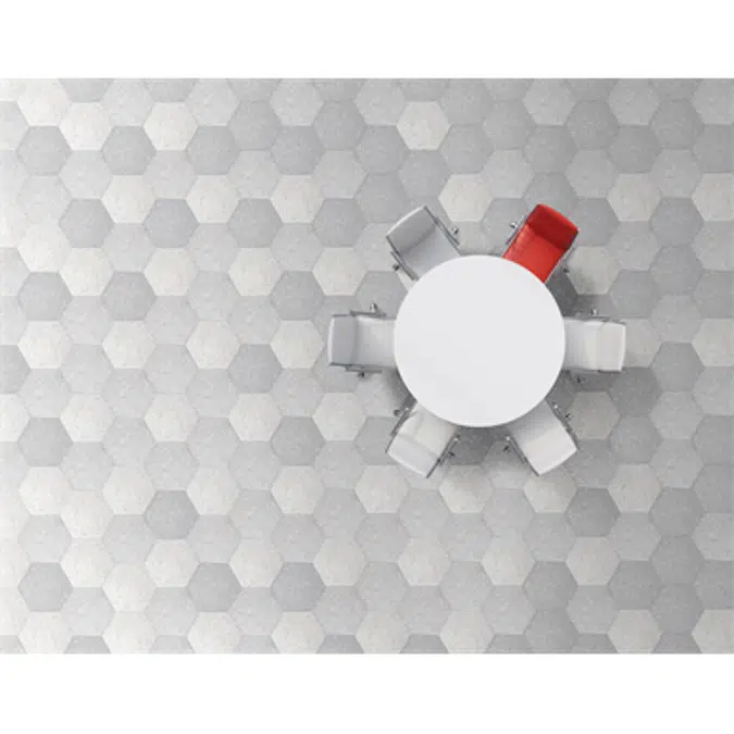  Hexagon terrazo ash gray  Side 200 mm