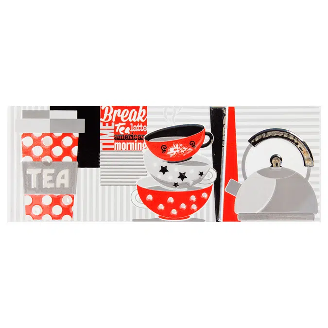 Decorado tea rojo 15 x 40 cm