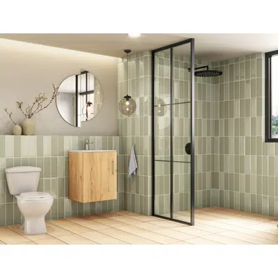 afbeelding voor Cerámica pared brick metro brillante verde oliva