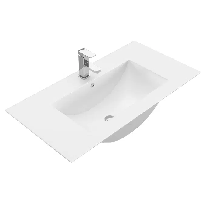 Lavamanos de placa blanco 91 x 46 cm