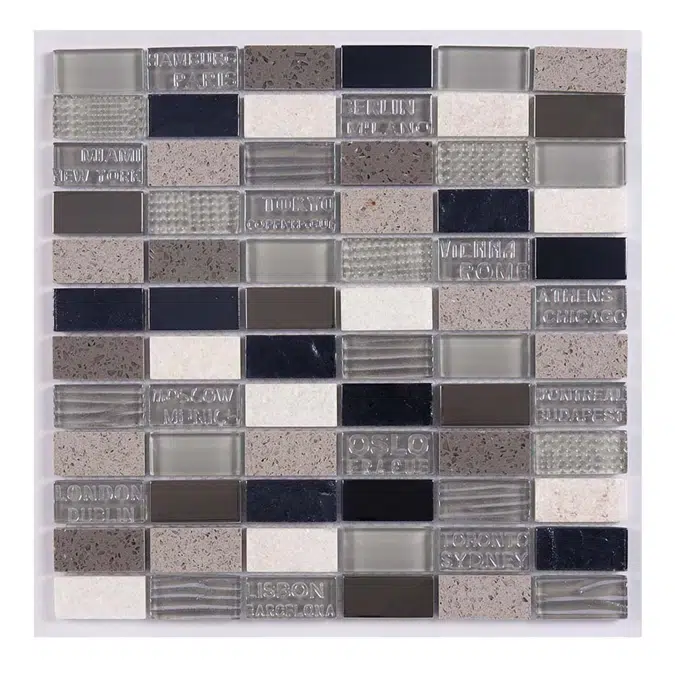 Malla de vidrio cities 30 x 30 cm