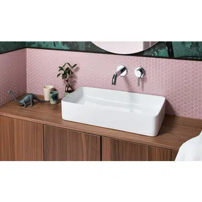 Malla hexagonal rosa satinado 33x33 cm图像