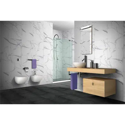 obraz dla Ceramic tile Calacata grey mat 305x600 mm