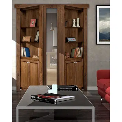 Imagem para Flush Mount Bookcase French Door}