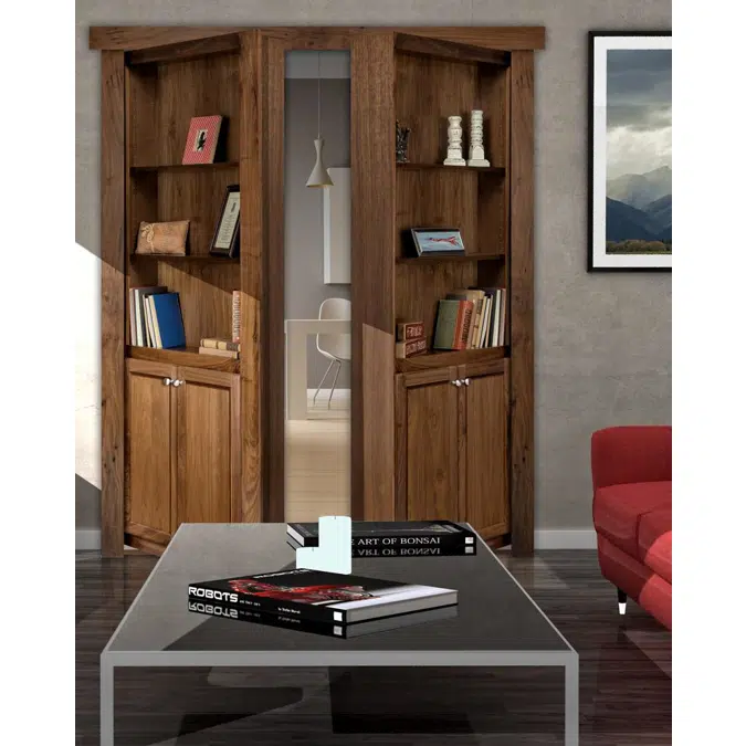 Unassembled Flush Mount Bookcase French Door– Murphy Door