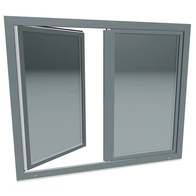 GEALAN-LINEAR® Double-vent window turn tilt moveable mullion