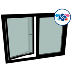 gealan caire® smart (flush-mounted) - s9000 double-vent window