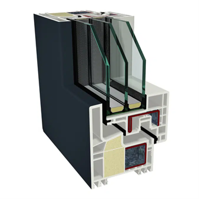 GEALAN-KUBUS® Ventana de 1 hoja practicable oscilobatiente