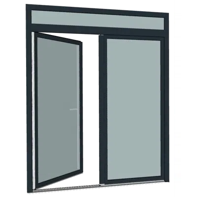 Image for S9000 Double-vent Door with Fanlight and threshold