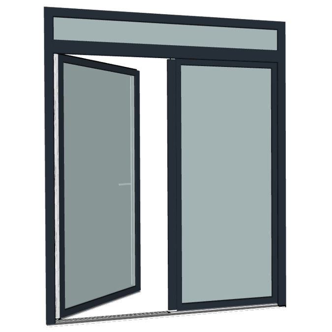 S9000 Double-vent Door with Fanlight and threshold