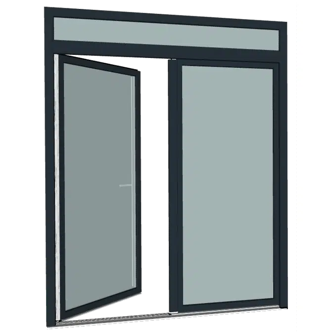S9000 Double-vent Door with Fanlight and threshold