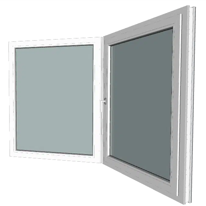 S9000 Eckfenster mit variablem Winkel - Dreh-Kipp-Fenster - Festverglasung