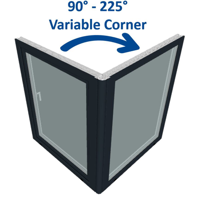 imagem para S9000 Corner Window with variable Angle - Turn & Tilt Window - Fixed Window