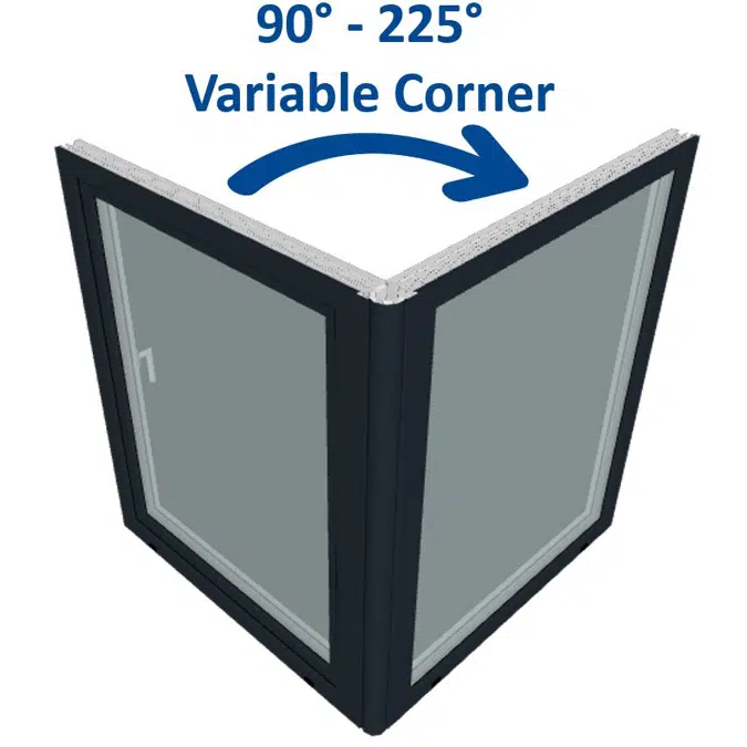 S9000 Corner Window with variable Angle - Turn & Tilt Window - Fixed Window