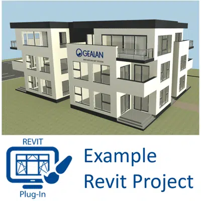 Image for Inspiring window and door designs in the GEALAN building model - Created with the GEALAN Plug-In for Revit