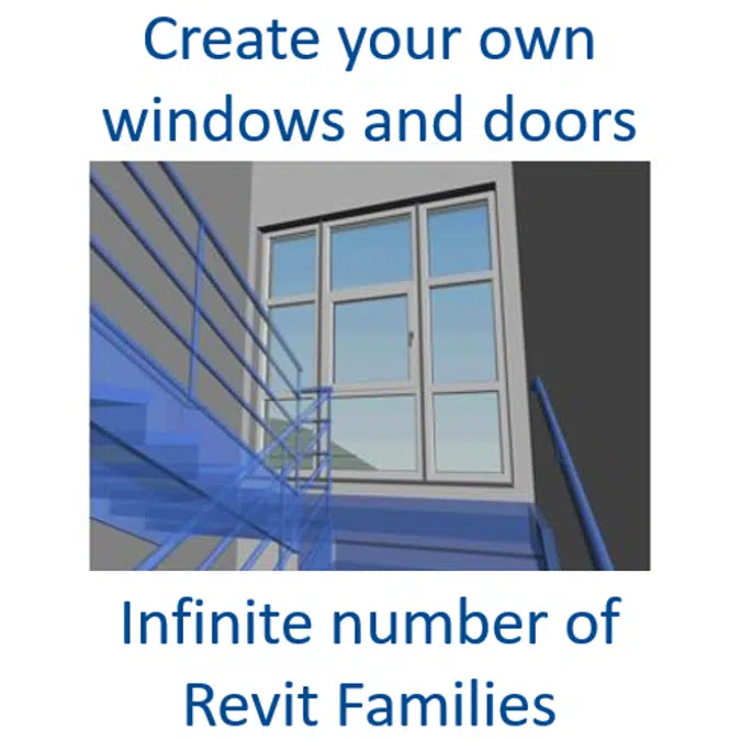 Inspiring window and door designs in the GEALAN building model - Created with the GEALAN Plug-In for Revit