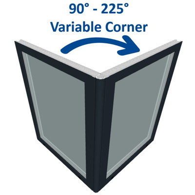 imagem para S9000 Corner Window with variable Angle - Fixed Window - Fixed Window