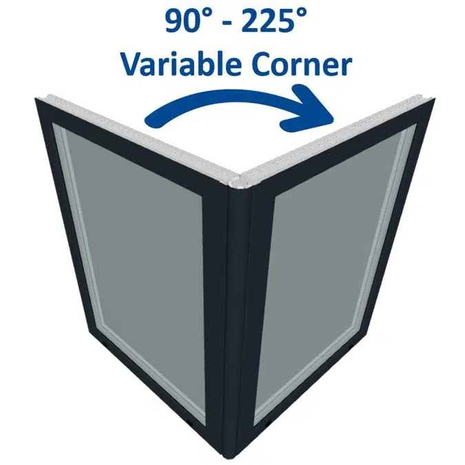 S9000 Corner Window with variable Angle - Fixed Window - Fixed Window
