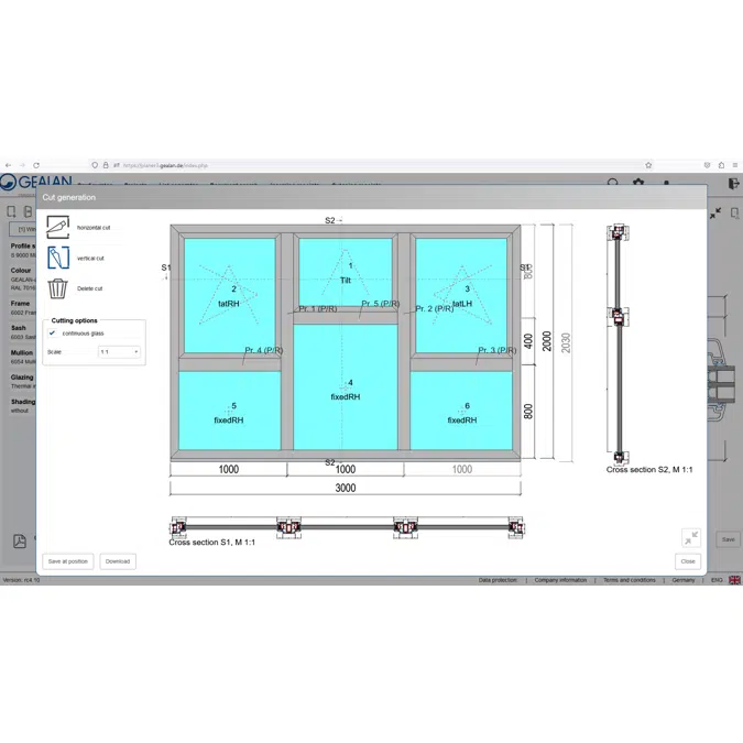 Planersoftware 3.0 (Browser) - Plan your own windows and doors