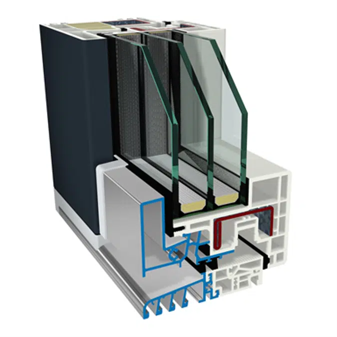 GEALAN-KUBUS® Single-leaf turn tilt balcony door with threshold