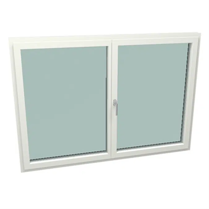 GEALAN-KUBUS® Ventana de 2 hojas con batiente