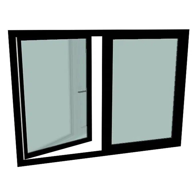 GEALAN-LINEAR® ventana de 2 hojas practicable oscilo-batiente