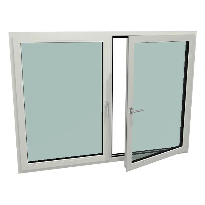 GEALAN-LINEAR® ventana de 2 hojas practicable oscilo-batiente