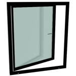 gealan-linear® draai-kiep-raam met één vleugel